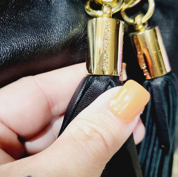 Michael Kors Black Leather Tote Bag Large With Braided Handles - Picture 4 of 14